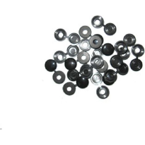 250 Cache-rivets noirs