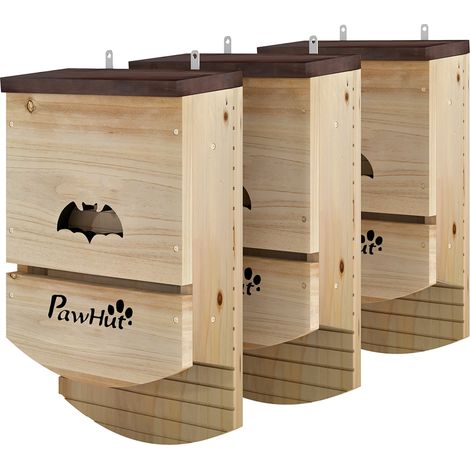 -B Lot naturel bois cm 5 36. x 5 9. x 23 Rainurée Plateforme chauves-souris abri bois Souris Chauve Nichoirs 3 (1/5)
