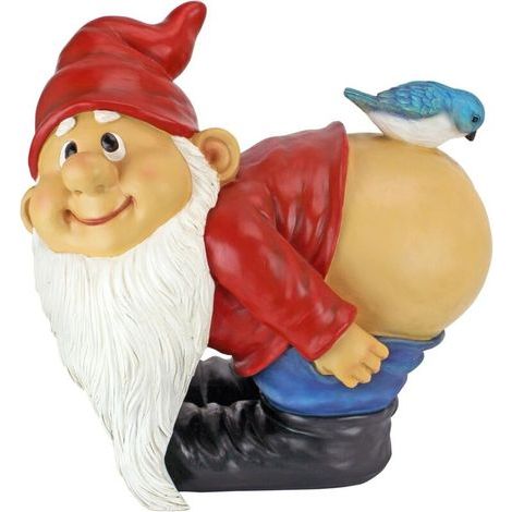 Statue de nain de jardin aux fesses nues, grande taille (11 cm), en polyrésine, couleur C (1/5)