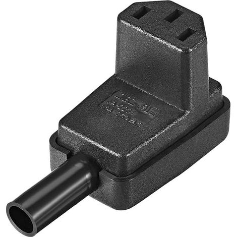 Adaptateur de prise coudé AC110-250V 10A IEC320 C13 (carte d'approvisionnement)