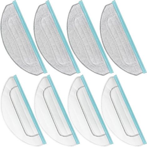 Juego de 8 piezas de recambios de almohadillas para mopa para aspiradora robot Yeedi CC/Cube, kit de almohadillas lavables y reutilizables (1/5)