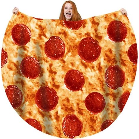 Couverture à pizza pour adultes et enfants, couverture alimentaire fantaisie pour adultes, couverture amusante et réaliste, couverture polaire moelleuse, couverture en flanelle pour garçons et filles, (1/5)