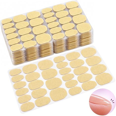 Pastilles Adhésives en Gel pour Faux Ongles, 750 Pièces, 25 Cartes