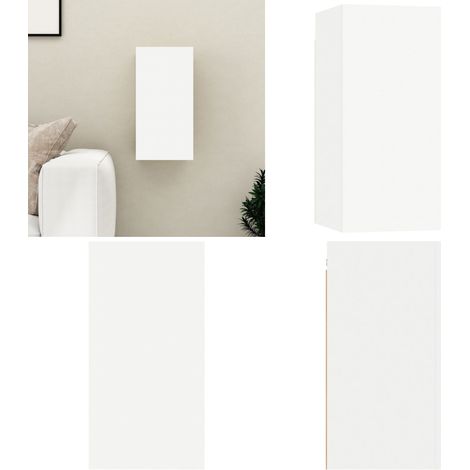 TV-Schrank Weiß 30,5x30x60 cm Holzwerkstoff - TV-Schrank - Wandregal - Wohnzimmereinrichtung - Regal Weiß - TV Möbel - Home & Living (1/5)