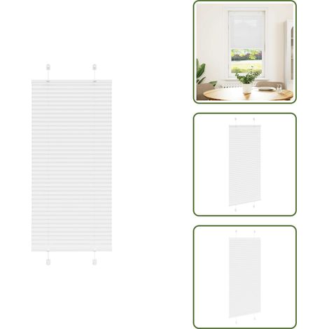 Plissee Weiß 55x150 cm Stoffbreite 54,4 cm Polyester - Plissee - Plissees - Faltrollo - Jalousie (1/5)