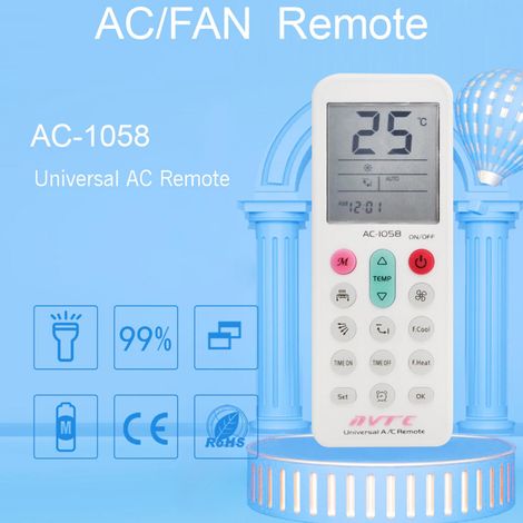 Andowl - Telecomando Universale Sostitutivo Condizionatore D'aria Climatizzatore Q-yk1058 - (1/5)