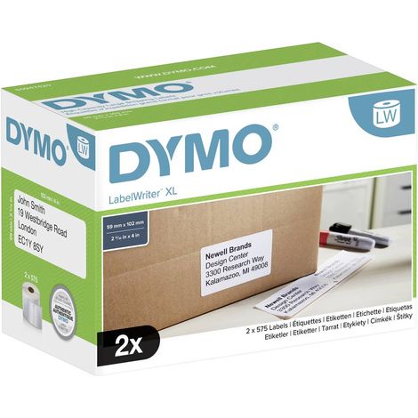 DYMO S0947420 102 x 59 mm Bianco 1150 pz. Etichetta per spedizioni, Etichetta per nome badge (1/5)
