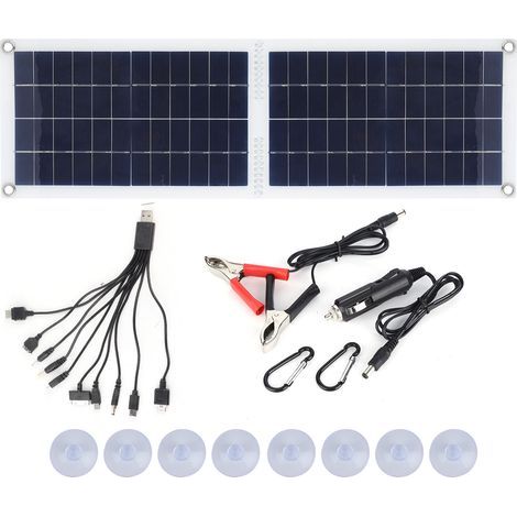 30-W-Solarladegerät, faltbares tragbares Handy-Panel für Outdoor-Reisen, Camping und Wohnmobile (1/5)