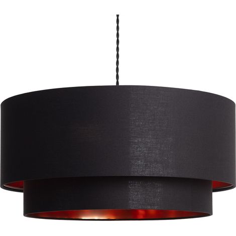 Pendelleuchte Leinen Reflect Duo Schwarz (1/5)
