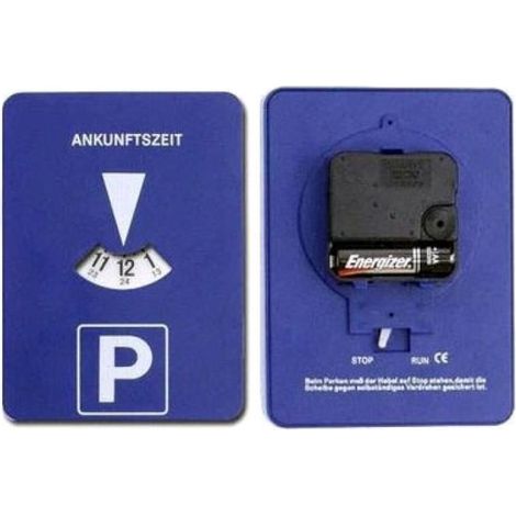 Lot de 3 Disques de stationnement automatique avec Horloge / zone bleue - Parkscheibe