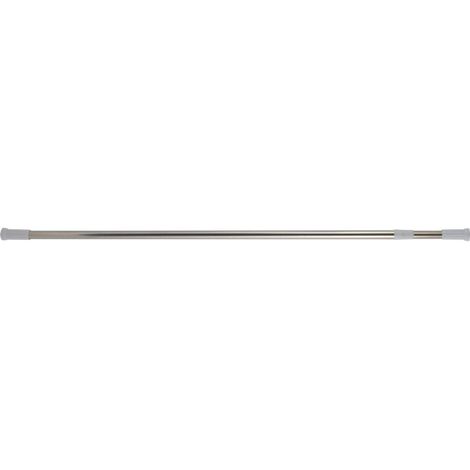 Barre tringle pour rideau de douche ou baignoire extensible en Inox 140-260cm Chromé MSV