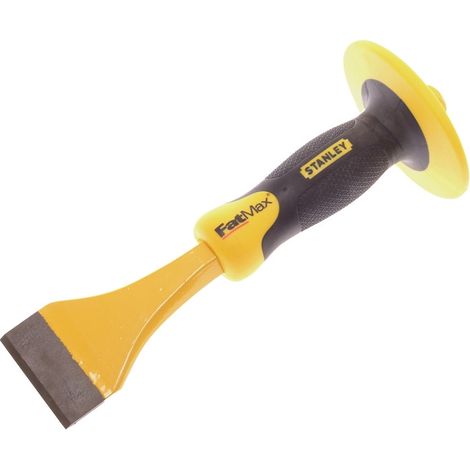 Stanley FatMax Electrician Chisel with Hand Protection – 55mm Blade Width, Chrome-Vanadium Steel, Hardened and Tempered