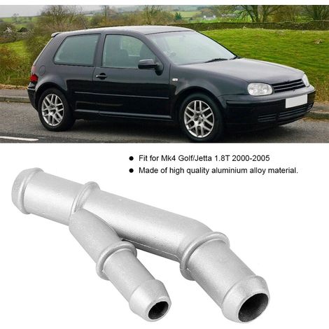 Anschlussstück aus Aluminiumguss für Kühlwasserschlauch, Y-Flansch 1J0121087E, kompatibel mit VW Golf Mk4 1.8T 2000-2005 (1/5)