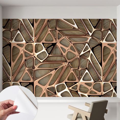 Fotomurale adesivo - parete decorativa - decorazione casa - stile moderno parete - Motivo geometrico 152x104 cm (1/5)