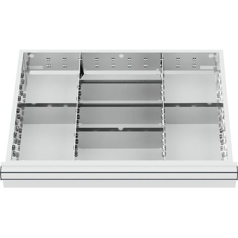 STIER Schubladeneinteilung Metalleinteilung BLH 150/175 mm Innenmaß 600x450 mm 8 Fächer (1/4)