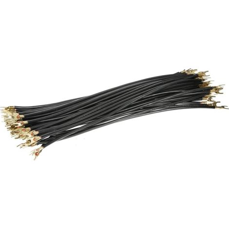 Jeu de câble de pontage diam. 6 mm² avec cosse à fourche de chaque côté