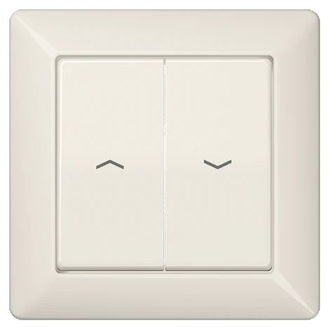 Jung Tasto bilanciere 2 posti, con simboli a freccia, con telaio integrato, Duroplast, Serie AS, bianco AS 590-5 P