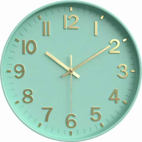 Reloj de pared, elegante reloj digital moderno para pared, reloj de baño con segundero silencioso, 30 cm (12 pulgadas) (1/4)