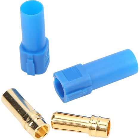 Vergoldete XT150 Stecker/Buchsen für LiPo-Akkus und RC-Modellautos und -flugzeuge (blau) (1/5)