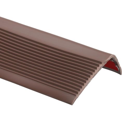 Marche D'Escalier, 1Mètre (6 x 3 Cm) Revêtement D'Escalier En Vinyle Antidérapant Autoadhésif Protège-Marche Étanche Pour Sols Intérieurs Et Extérieurs, Café (1/5)
