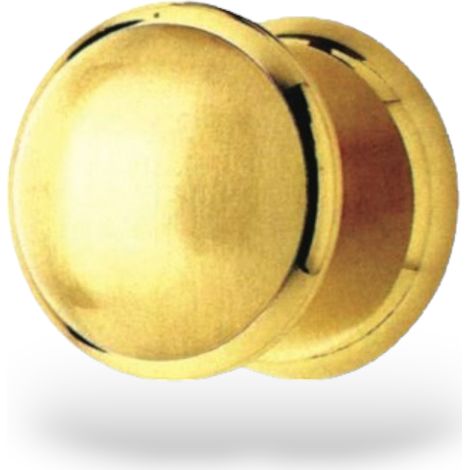 Pomolo in ottone bronzato oro con rosetta Ø70 mm Giada