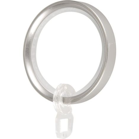 Anello metallo cromato Cintacor satinato per tenda con gancio ø 22 cm 10 pezzi (1/2)