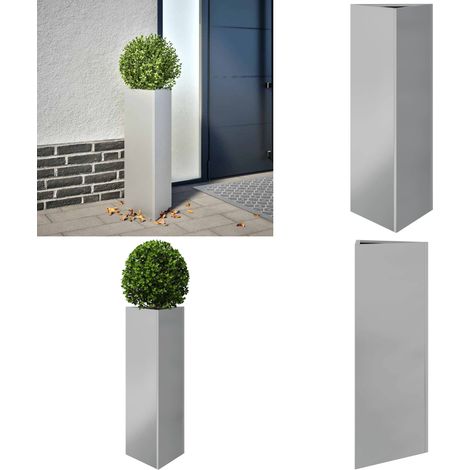 vidaXL Jardinière triangulaire 30x26x75 cm acier galvanisé (1/5)
