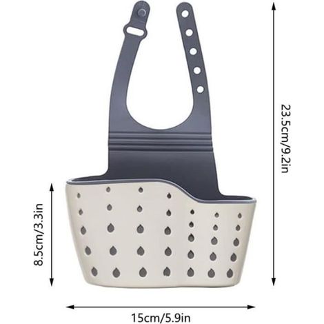 3 Pcs Supports d'Éponge Pour Évier De Cuisine à Suspendre, Éponge à Savon Égouttoir Panier Suspendu, Panier de Rangement (1/4)
