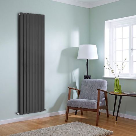 NRG Flat Panel Radiator Designer Column Bathroom Central Heating Anthracite Double 1800x544mm (1/5)