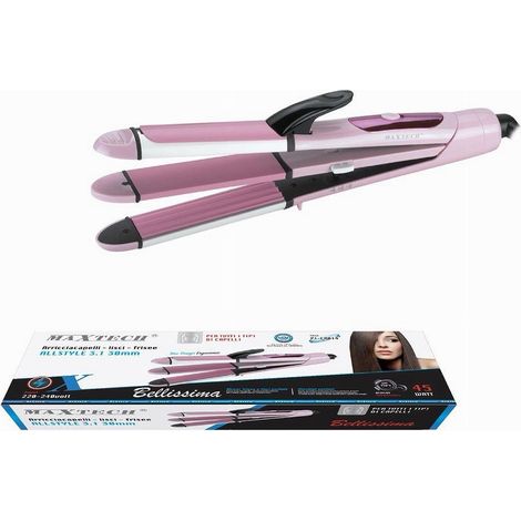 TRADE SHOP - Arricciacapelli Professionale Piastra 3in1 Pi-ca014 Capelli Mossi Lisci Frise 45w - (1/5)