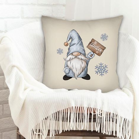 Housse de coussin 45x45 cm en polyester incolore pour canapé, lit, salon, chambre (1/5)