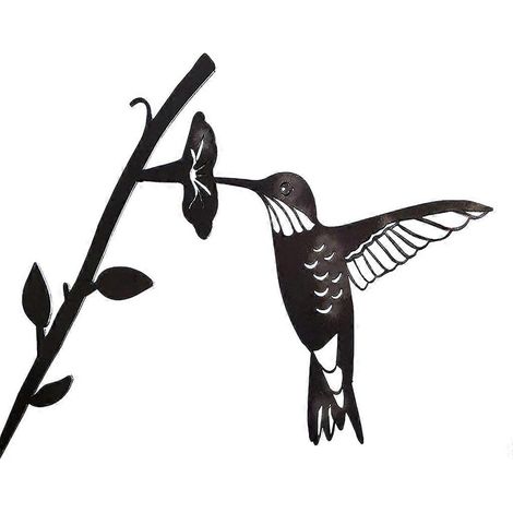 Kolibri-Metallvogel-Kunstdekoration für Garten, Baumschmuck, Gartenvogel-Silhouette