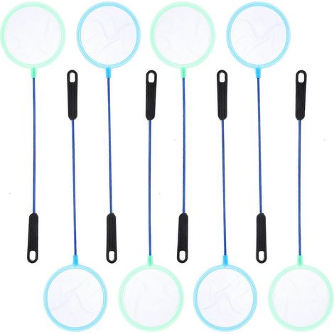 Filets de pêche spécialement conçus pour les aquariums domestiques, en plastique robuste, disponibles en différentes couleurs, lot de 8. (1/5)
