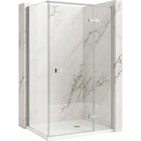 CABINE DE DOUCHE REA ATLAS 80X100 CHROME GAUCHE (1/5)