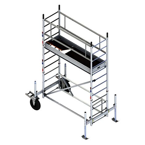 Matisère – Échafaudage paysagiste 1 plateau – Hauteur de travail max. 3.30m – Longueur plateau 1.60m – Pour terrains accidentés – EC116TH
