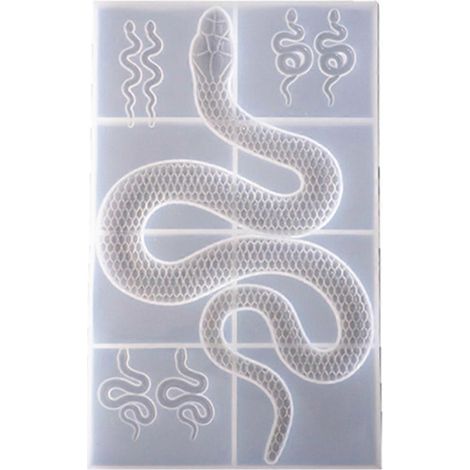 Moule en silicone en forme de serpent adapté au moulage de résine époxy. (1/5)