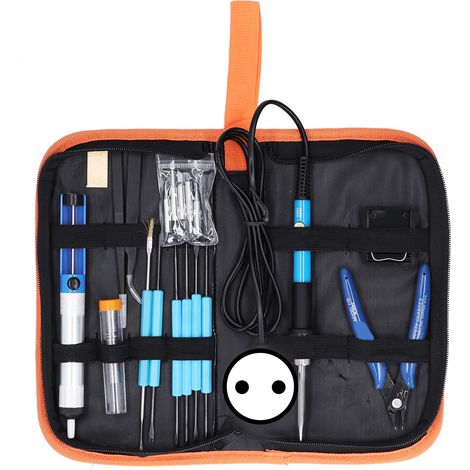 Soldering Iron Kit with Electric Soldering Iron Welding Iron Tips for DIY EnthusiastsEU Plug 220V