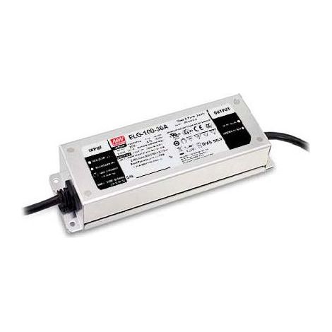 Transformateur LED 24VDC 100W IP67 DIM 1-10 MeanWell ELG-100-24B