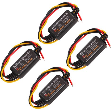 LED-Bremslichter/Blinker, DC 9–26 V, 4 Stück, 16 einstellbare Blinkmodi, für Autos und Motorräder (1/5)