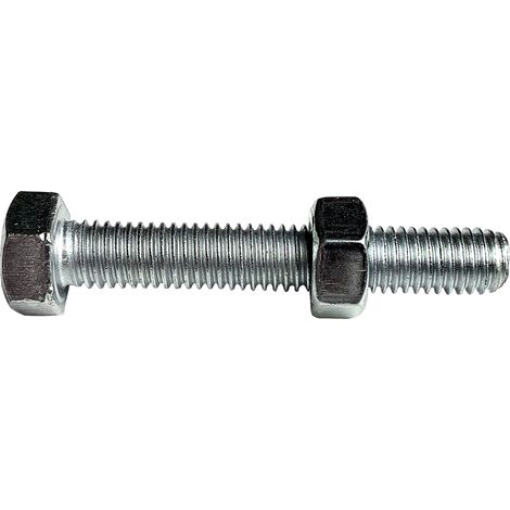 Boulon tête hexagonale Viswood finition zinguée Ø5 x 30 mm (lot de 16)