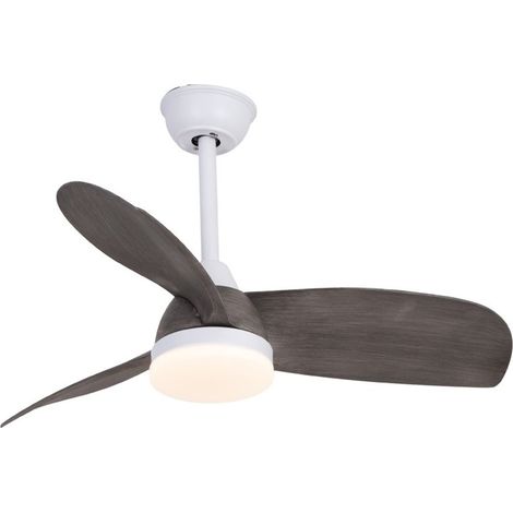 Byan LED-Ventilator für den Außenbereich, Weiß+Asche, 22 W, 2000 lm, CCT Dim