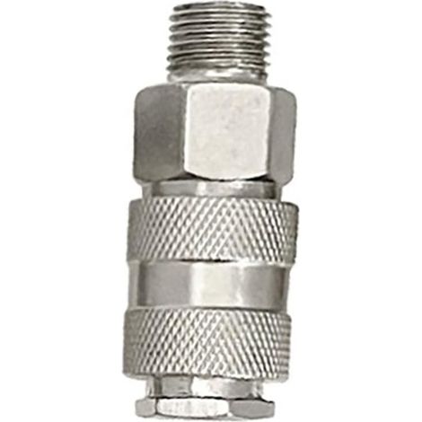 Connecteur de tuyau à dégagement rapide pneumatique ue 1/4 NPT mâle femelle raccord coupleur d'air et Kit prise compresseur pièces raccords (Color : SP, Size 40mm) Sp 40mm (1/5)
