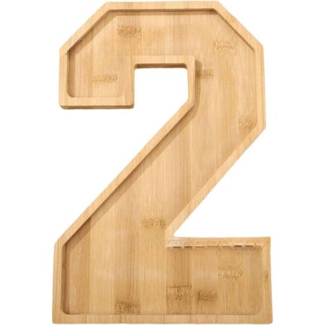Plateau service bois rustique numéroté, grand format pour charcuterie‑fromage‑amuse‑gueules fête‑table (1/5)