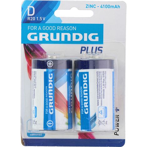 Grundig - Zinkbatterie D/R20 1,5V 4100mah 2 Stk. (1/2)