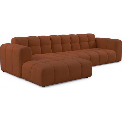 Selsey Boloon - Ecksofa L-Form, 3-Sitzer, links, Samt Kupfer, 300 cm (1/4)