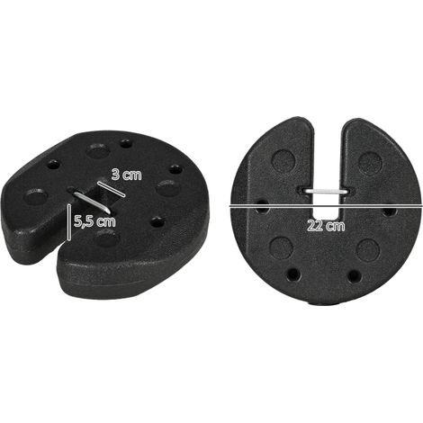 Pieds de support pour pavillon, lot de 4, poids de 12 kg avec goupilles de fixation et sangle de transport (1/5)