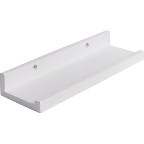 Étagère flottante murale en bois de chêne massif, étagères d'exposition créatives en forme de U pour salon, bureau, chambre, salle de bain, cuisine, couleur bois RF-GB543W (1/5)