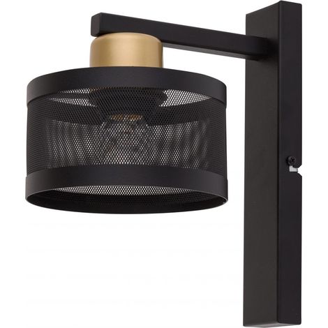 Applique industrielle noir/or Off E27 Sigma Lighting