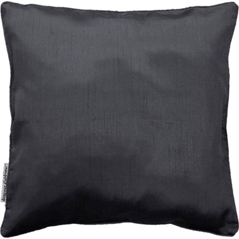 Housse de Coussin "Shana" 40x40cm Gris Anthracite (1/5)
