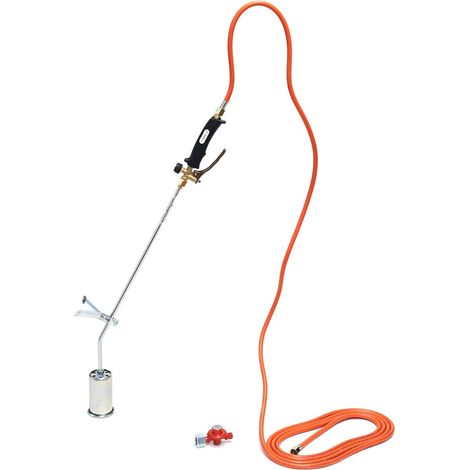 1 Brûleur Thermique, Flexible 5m, Laiton, Pour Toiture Et Désherbage, Extérieur (1/5)